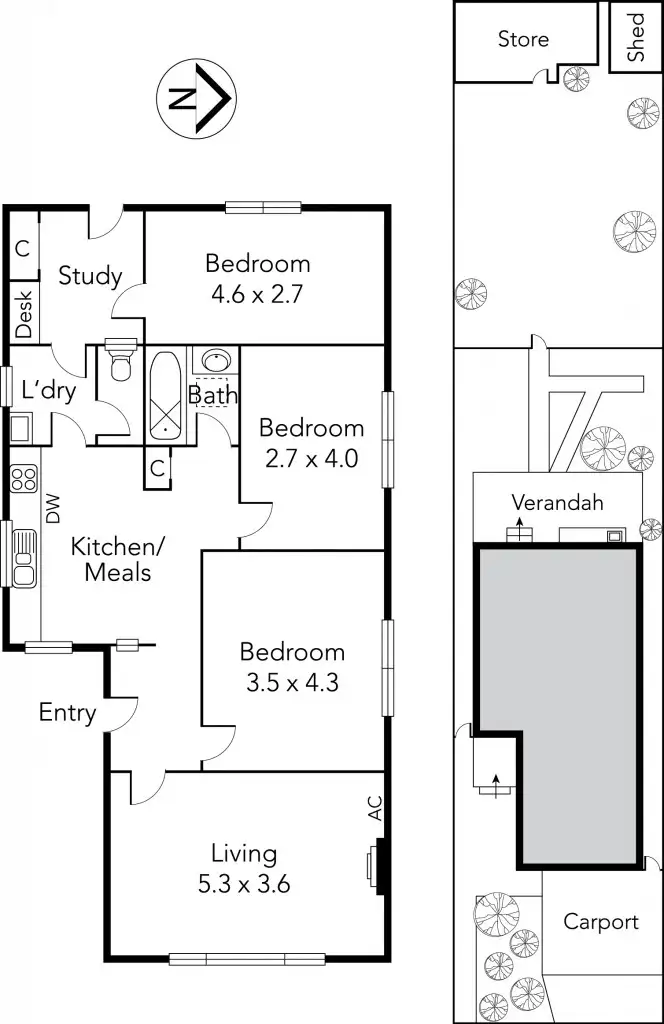 Floorplan of Homely house listing, 13A Compton Street, Reservoir VIC 3073