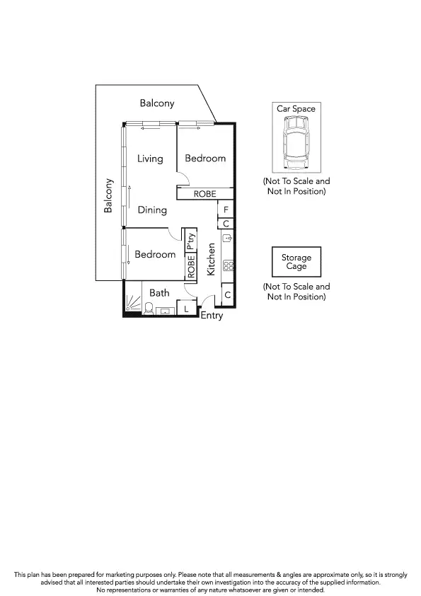 Floorplan of Homely apartment listing, 402/99 Dow Street, Port Melbourne VIC 3207