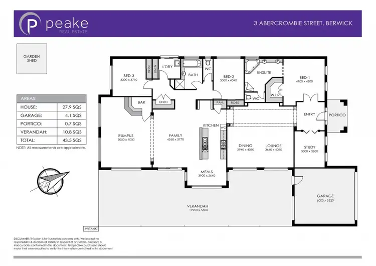 Floorplan of Homely house listing, 3 Abercrombie Street, Berwick VIC 3806