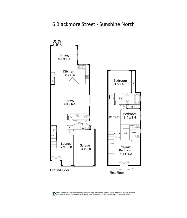 Floorplan of Homely house listing, 6 Blackmore Street, Sunshine North VIC 3020