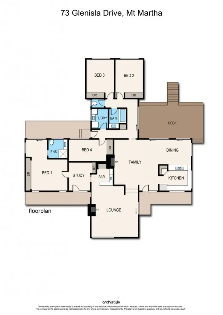 Floorplan of Homely house listing, 73 Glenisla Drive, Mount Martha VIC 3934
