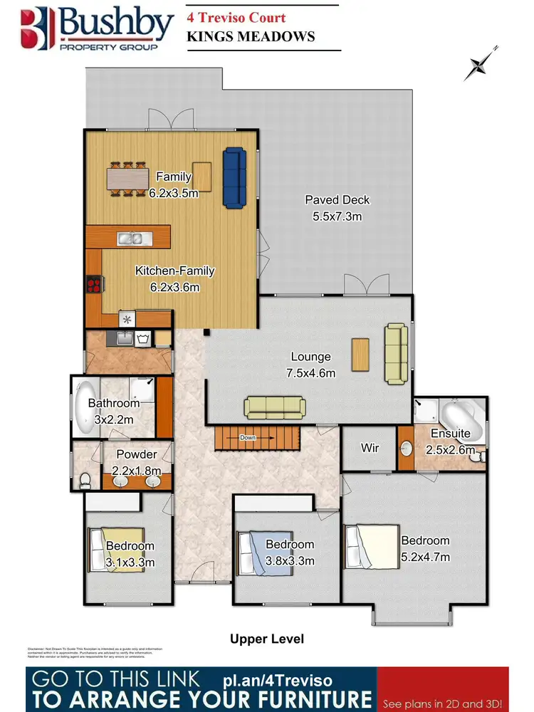 Floorplan of Homely house listing, 4 Treviso Court, Kings Meadows TAS 7249