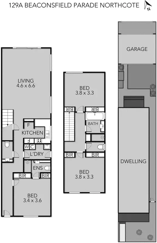 Floorplan of Homely house listing, 129a Beaconsfield Parade, Northcote VIC 3070