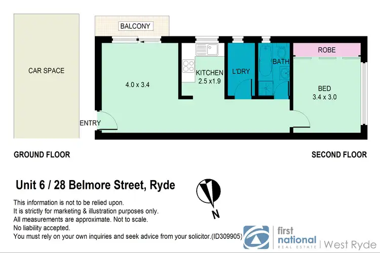Floorplan of Homely apartment listing, 6/28 Belmore Street, Ryde NSW 2112