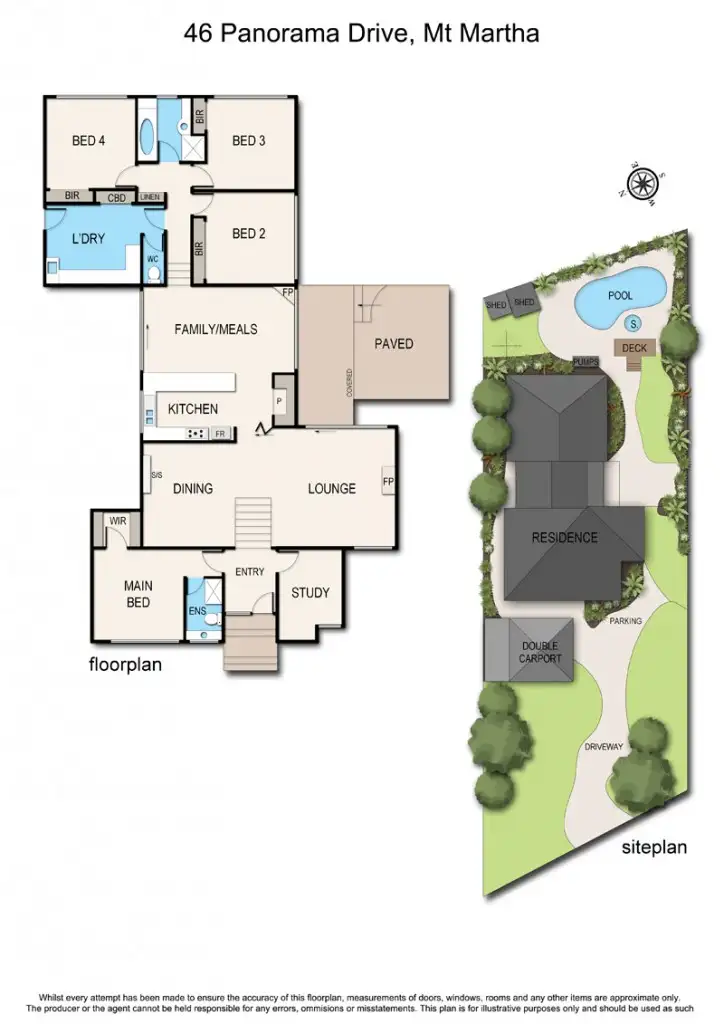 Floorplan of Homely house listing, 46 Panorama Drive, Mount Martha VIC 3934