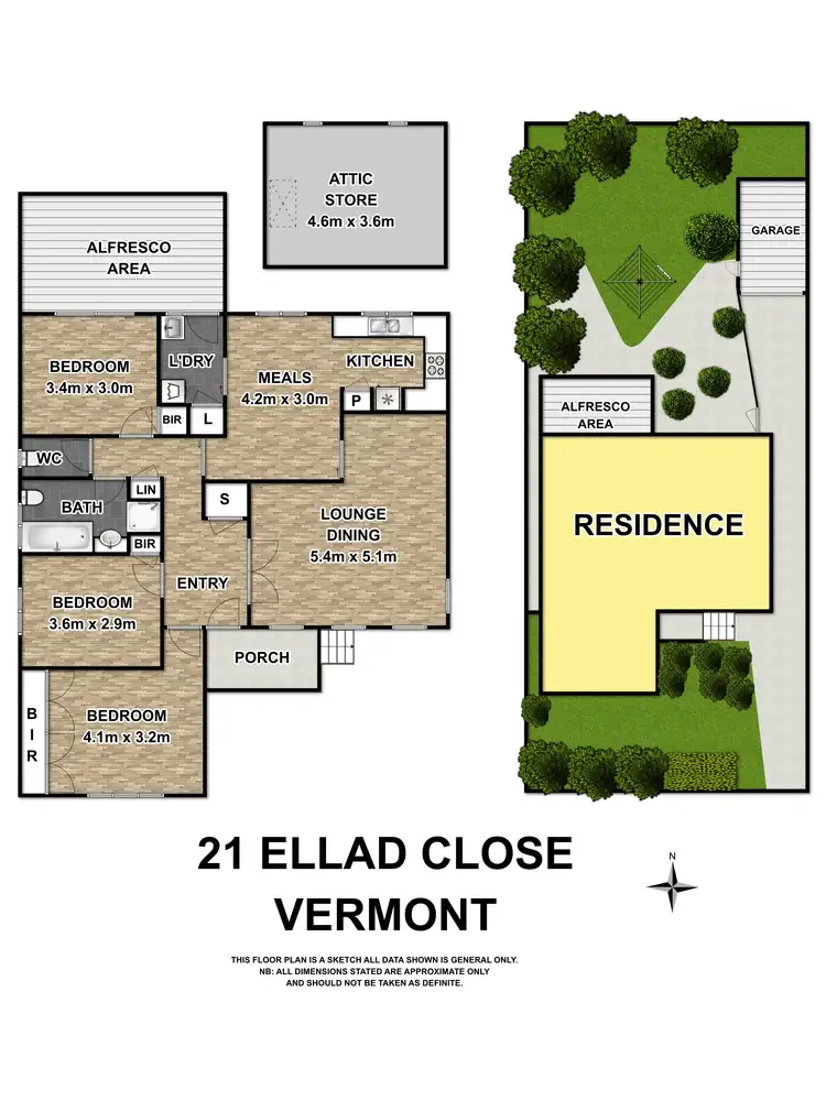 Floorplan of Homely house listing, 21 Ellad Close, Vermont VIC 3133