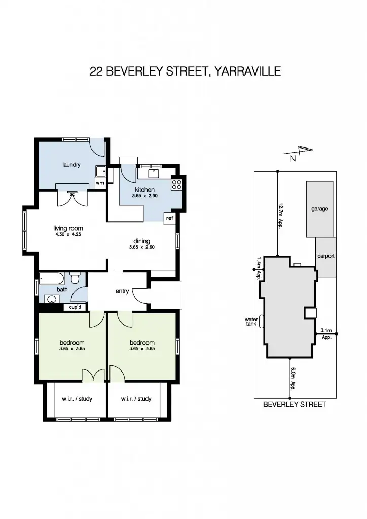 Floorplan of Homely house listing, 22 Beverley Street, Yarraville VIC 3013