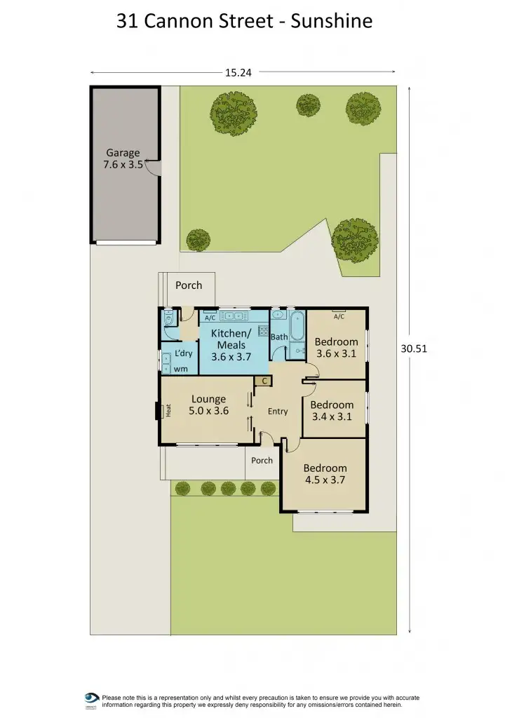 Floorplan of Homely house listing, 31 Cannon Street, Sunshine VIC 3020