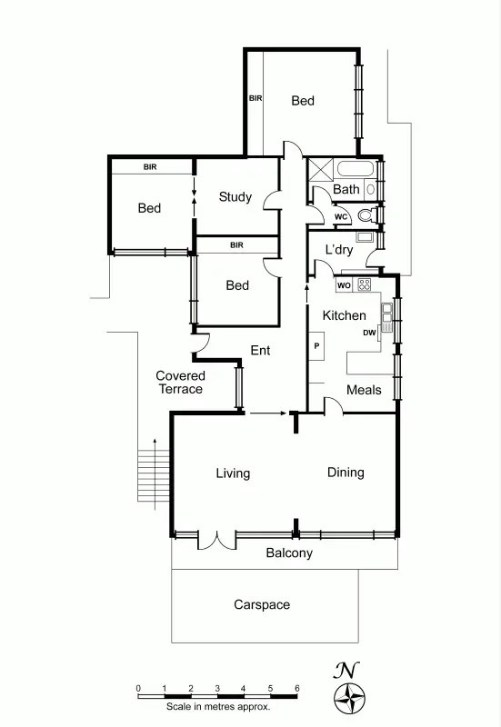 Floorplan of Homely apartment listing, 1/597 Dandenong Road, Armadale VIC 3143