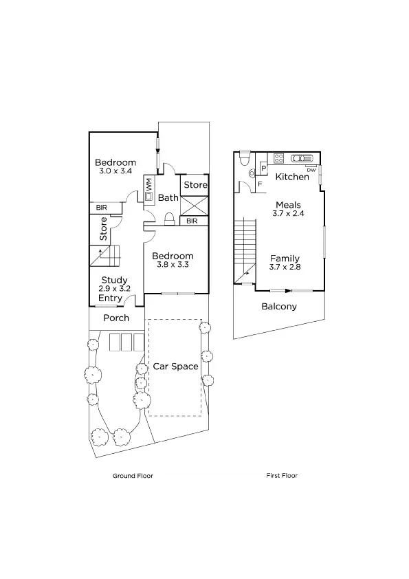 Floorplan of Homely townhouse listing, 1/4 Holland Court, Maidstone VIC 3012