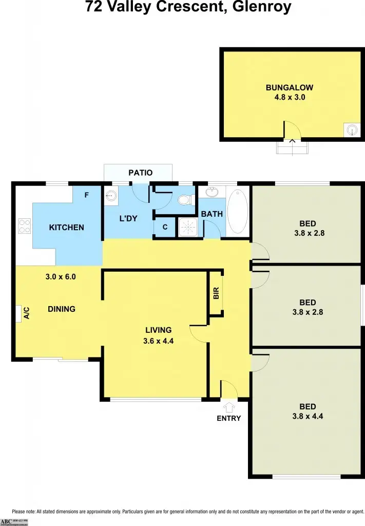 Floorplan of Homely house listing, 72 Valley Crescent, Glenroy VIC 3046