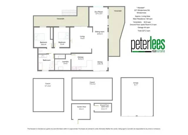 Floorplan of Homely house listing, 227 Windermere Road, Windermere TAS 7252
