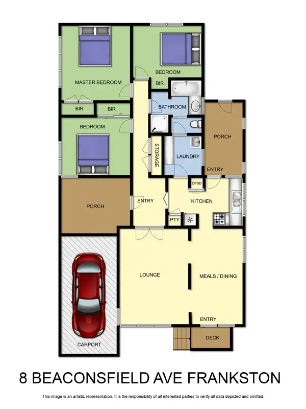 Floorplan of Homely house listing, 8 Beaconsfield Avenue, Frankston VIC 3199