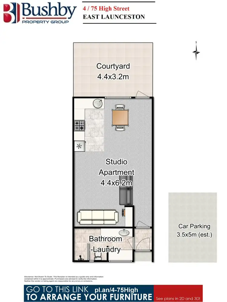 Floorplan of Homely unit listing, 4/75 High Street, East Launceston TAS 7250