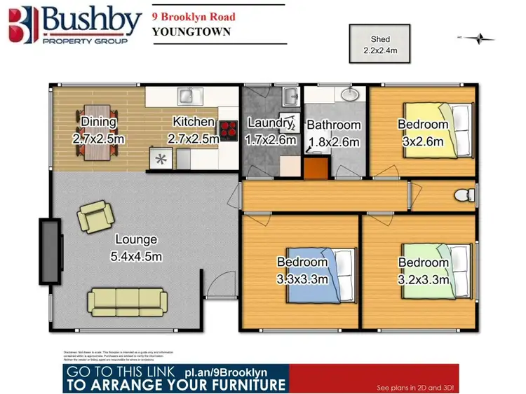 Floorplan of Homely house listing, 9 Brooklyn Road, Youngtown TAS 7249