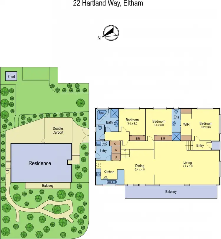 Floorplan of Homely house listing, 22 Hartland Way, Eltham VIC 3095