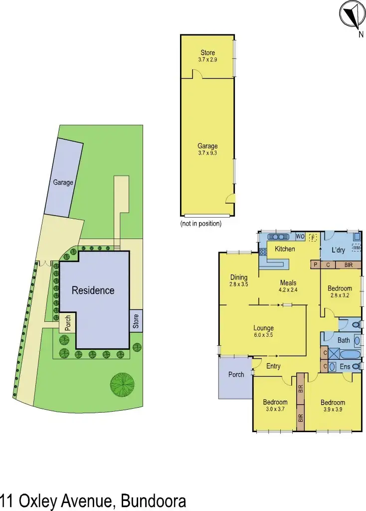 Floorplan of Homely house listing, 11 Oxley Avenue, Bundoora VIC 3083
