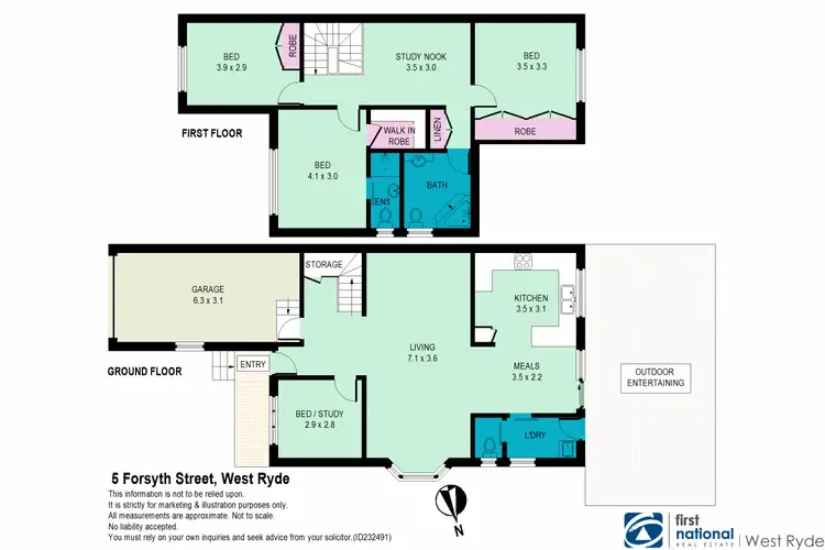 Floorplan of Homely semi-detached listing, 5 Forsyth Street, West Ryde NSW 2114