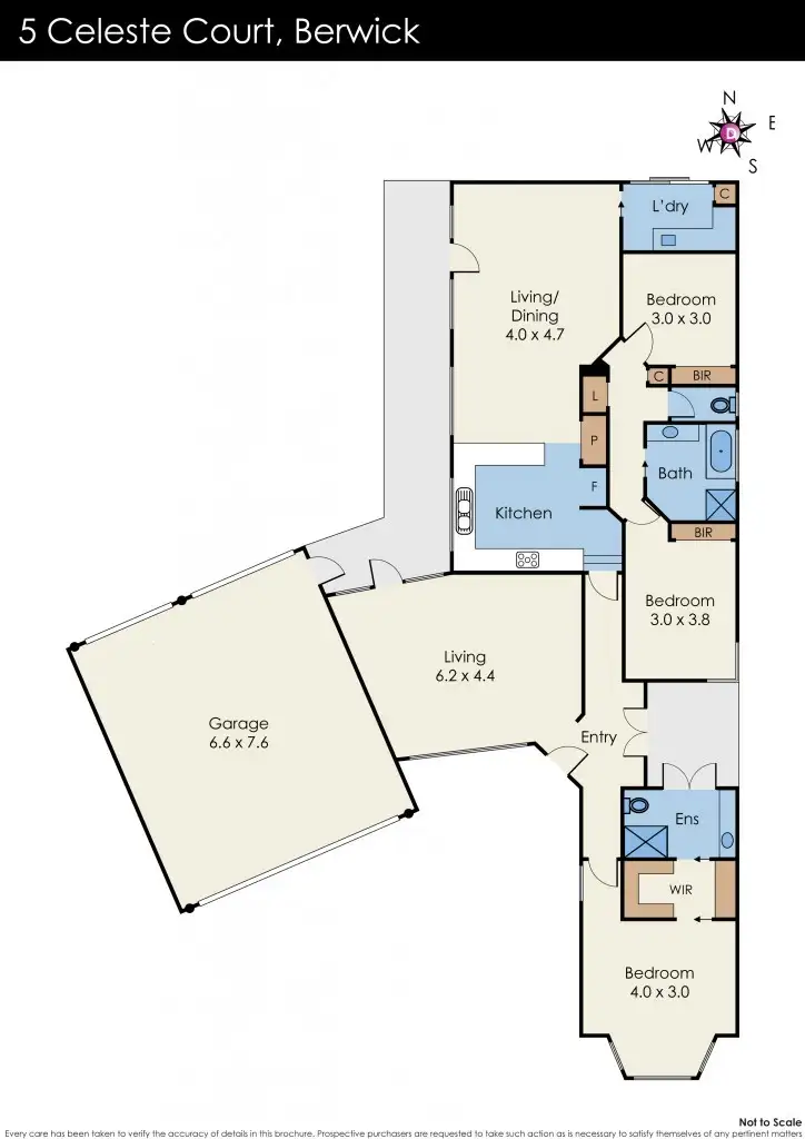 Floorplan of Homely house listing, 5 Celeste Court, Berwick VIC 3806