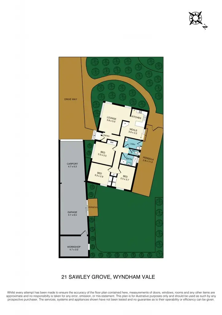 Floorplan of Homely house listing, 21 Sawley Grove, Wyndham Vale VIC 3024