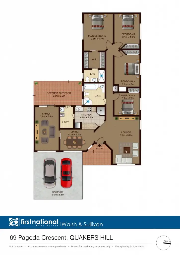 Floorplan of Homely house listing, 69 Pagoda Crescent, Quakers Hill NSW 2763