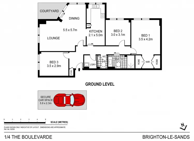 Floorplan of Homely apartment listing, 1/4-10 The Boulevarde, Brighton-Le-Sands NSW 2216