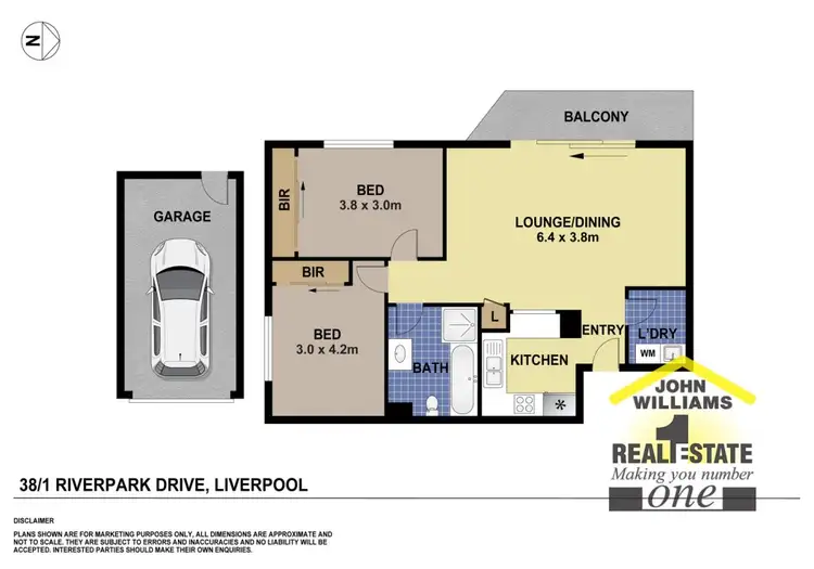 Floorplan of Homely unit listing, 38/1 Riverpark Drive, Liverpool NSW 2170