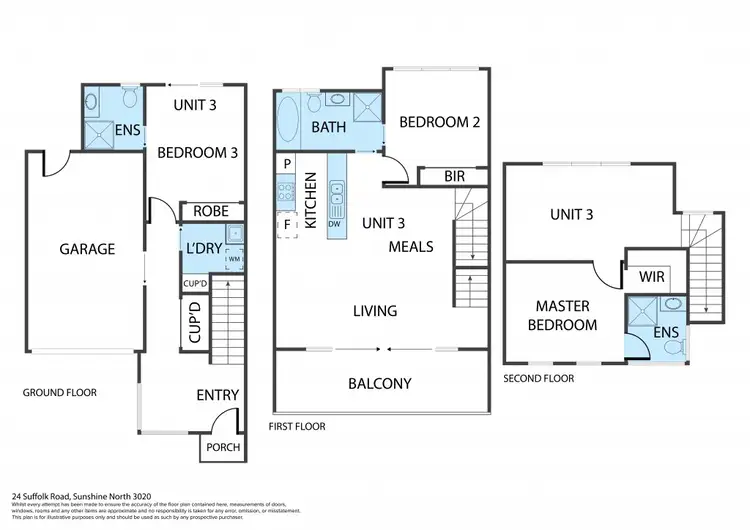 Floorplan of Homely townhouse listing, 3/24 Suffolk Road, Sunshine North VIC 3020