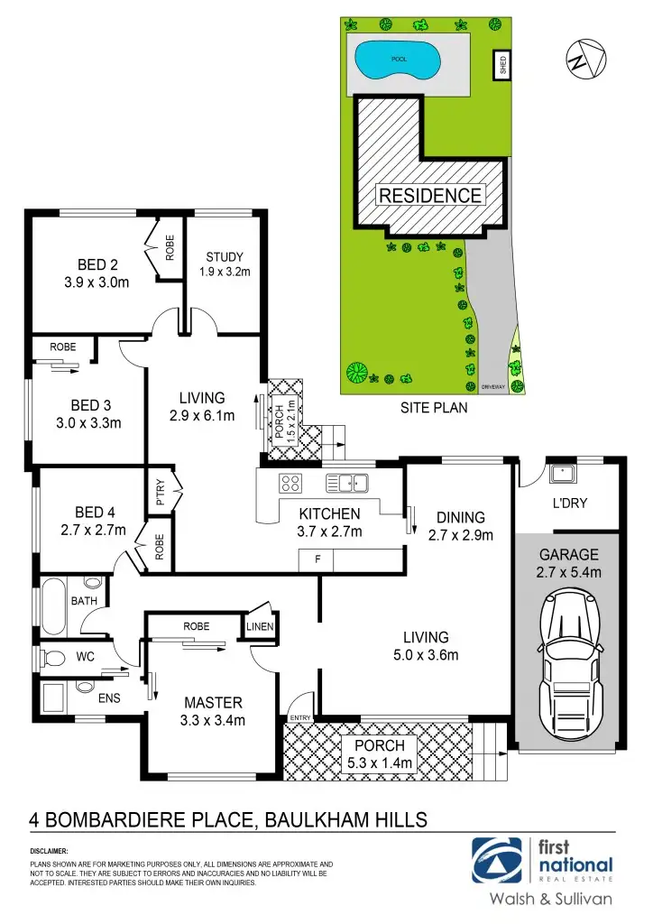 Floorplan of Homely house listing, 4 Bombardiere Place, Baulkham Hills NSW 2153