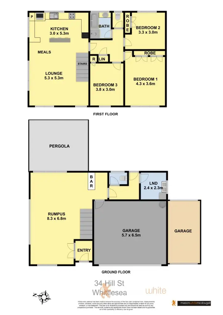 Floorplan of Homely house listing, 34 Hill Street, Whittlesea VIC 3757