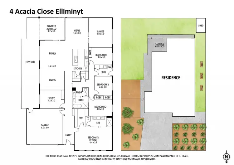 Floorplan of Homely house listing, 4 Acacia Close, Elliminyt VIC 3250