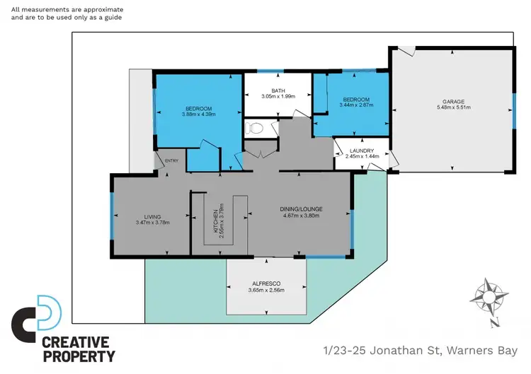 Floorplan of Homely house listing, 1/23-25 Jonathan Street, Warners Bay NSW 2282