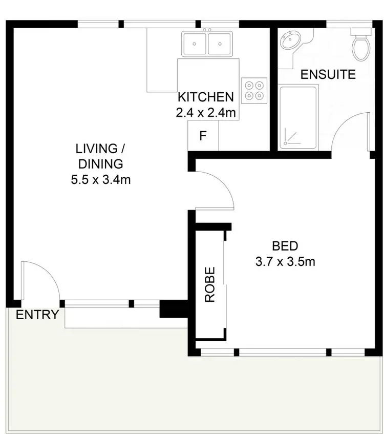 Floorplan of Homely unit listing, 10/1 Parramatta Street, Cronulla NSW 2230