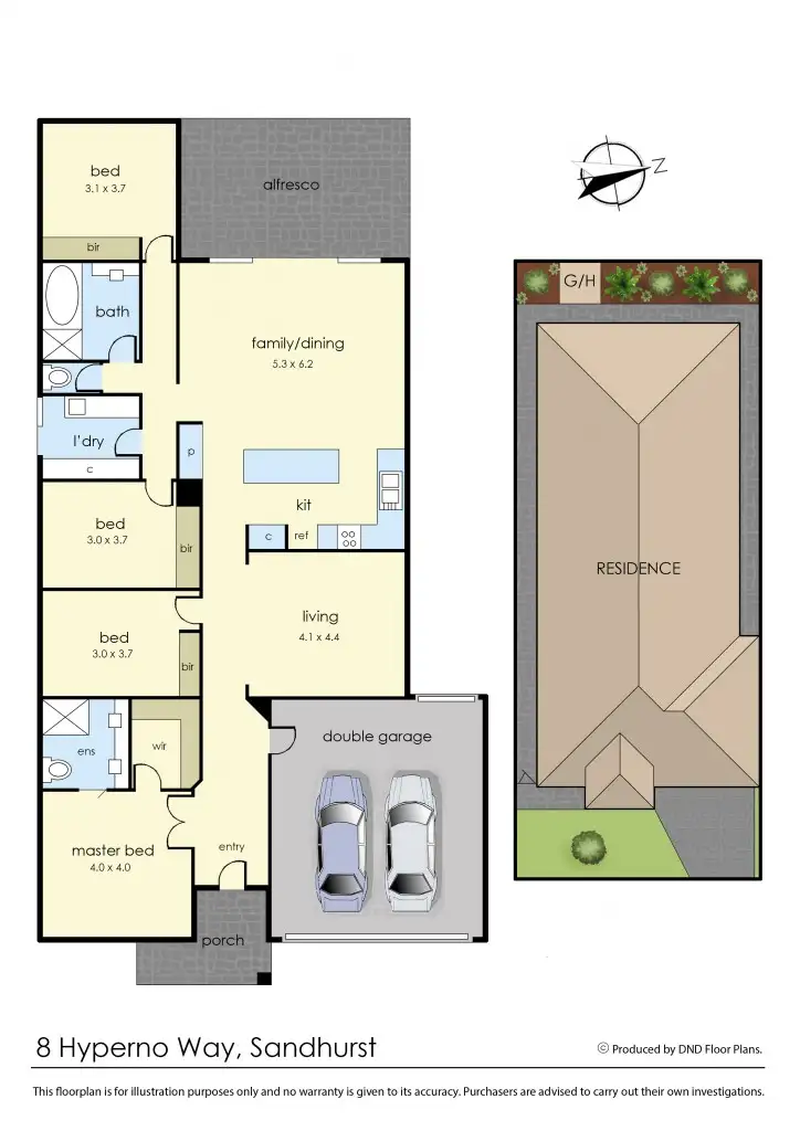 Floorplan of Homely house listing, 8 Hyperno Way, Sandhurst VIC 3977