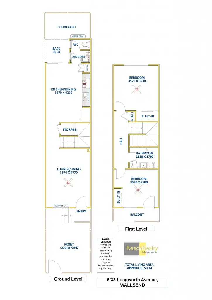 Floorplan of Homely townhouse listing, 6/33 Longworth Avenue, Wallsend NSW 2287