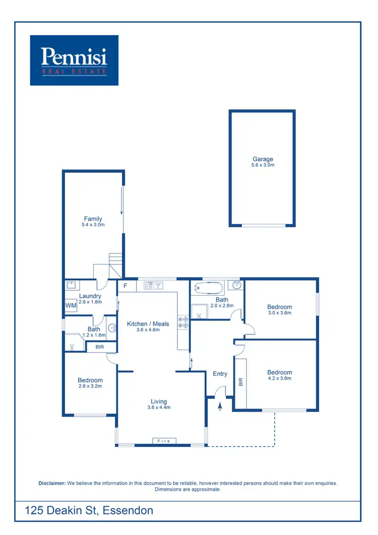 Floorplan of Homely house listing, 125 Deakin Street, Essendon VIC 3040