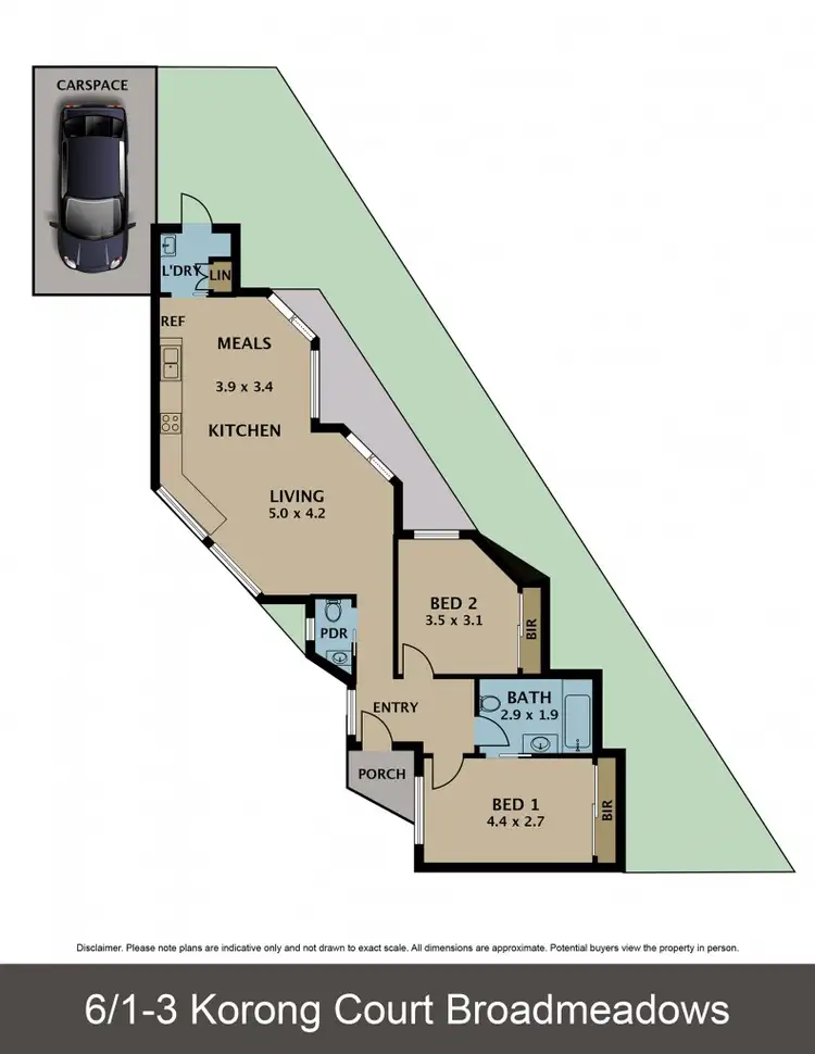 Floorplan of Homely unit listing, 6/1-3 Korong Court, Broadmeadows VIC 3047