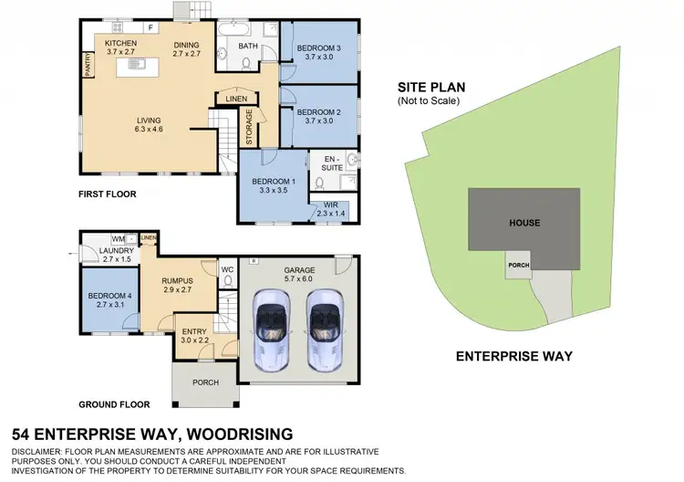 Floorplan of Homely house listing, 54 Enterprise Way, Woodrising NSW 2284
