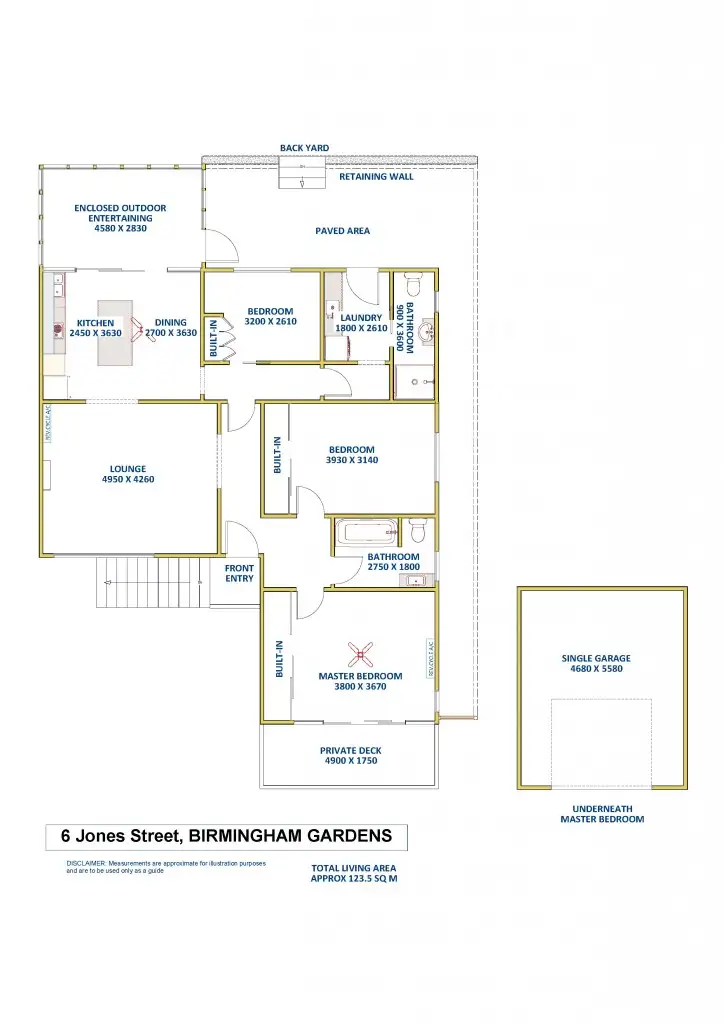 Floorplan of Homely house listing, 6 Jones Street, Birmingham Gardens NSW 2287