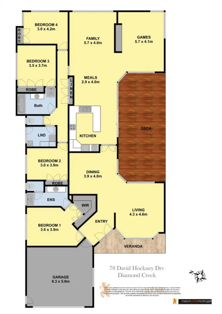 Floorplan of Homely house listing, 78 David Hockney Drive, Diamond Creek VIC 3089