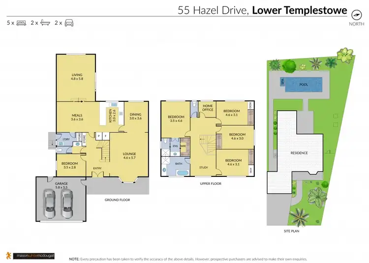 Floorplan of Homely house listing, 55 Hazel Drive, Templestowe Lower VIC 3107