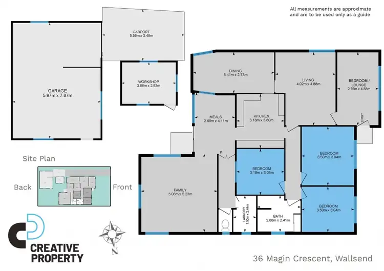 Floorplan of Homely house listing, 36 Magin Crescent, Wallsend NSW 2287