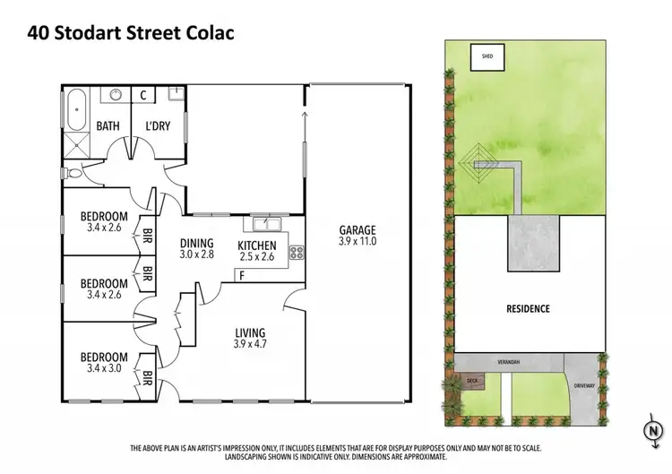 Floorplan of Homely house listing, 40 Stodart Street, Colac VIC 3250