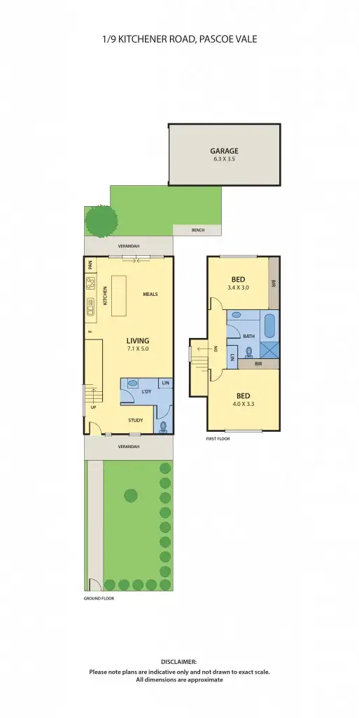 Floorplan of Homely townhouse listing, 1/9 Kitchener Road, Pascoe Vale VIC 3044
