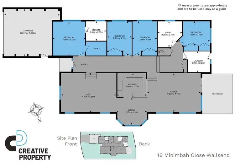 Floorplan of Homely house listing, 16 Minimbah Close, Wallsend NSW 2287