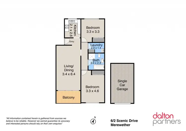 Floorplan of Homely unit listing, 6/2 Scenic Drive, Merewether NSW 2291