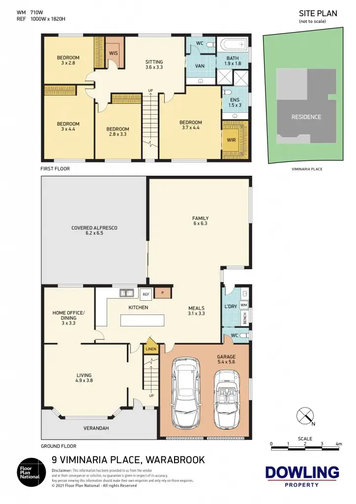 Floorplan of Homely house listing, 9 Viminaria Place, Warabrook NSW 2304