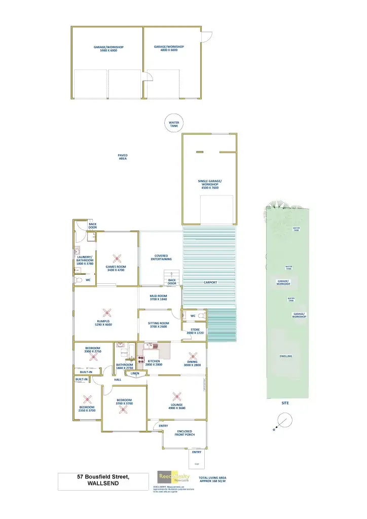 Floorplan of Homely house listing, 57 Bousfield Street, Wallsend NSW 2287