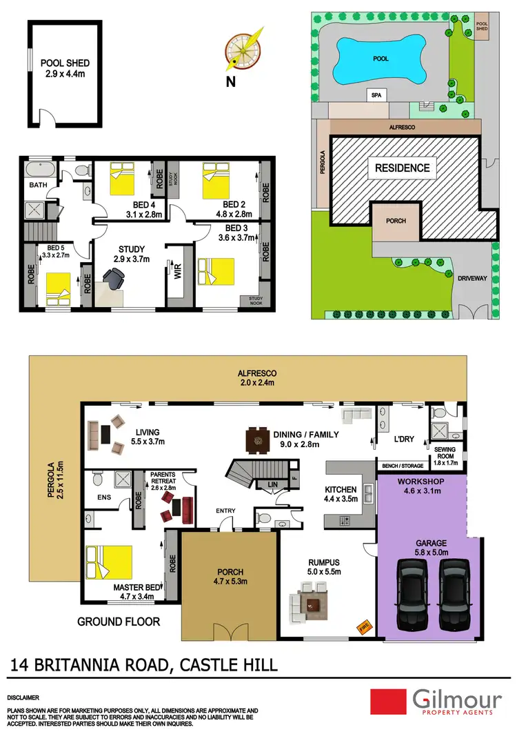 Floorplan of Homely house listing, 14 Britannia Road, Castle Hill NSW 2154