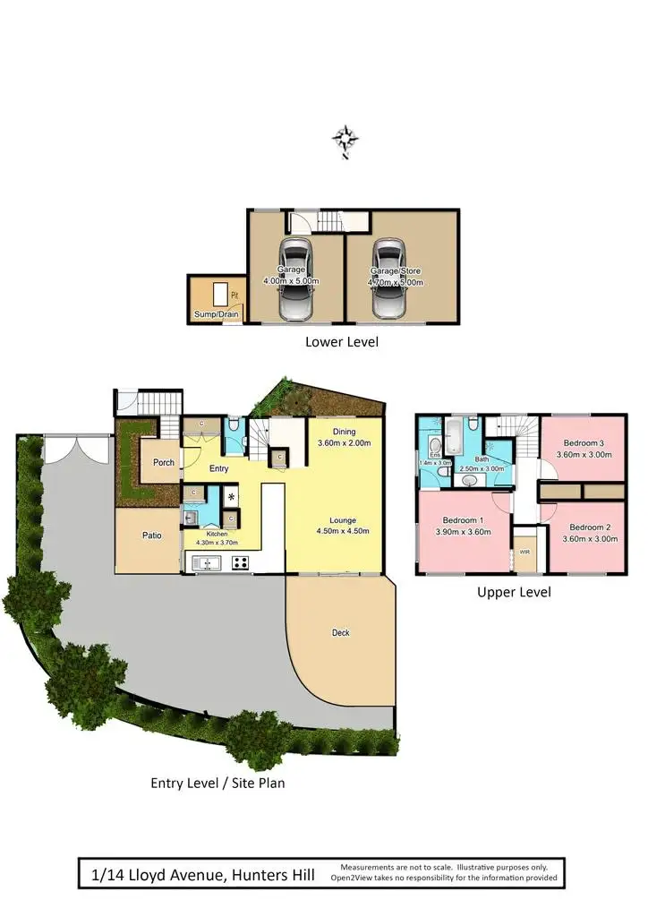 Floorplan of Homely townhouse listing, 1/14 Lloyd Avenue, Hunters Hill NSW 2110